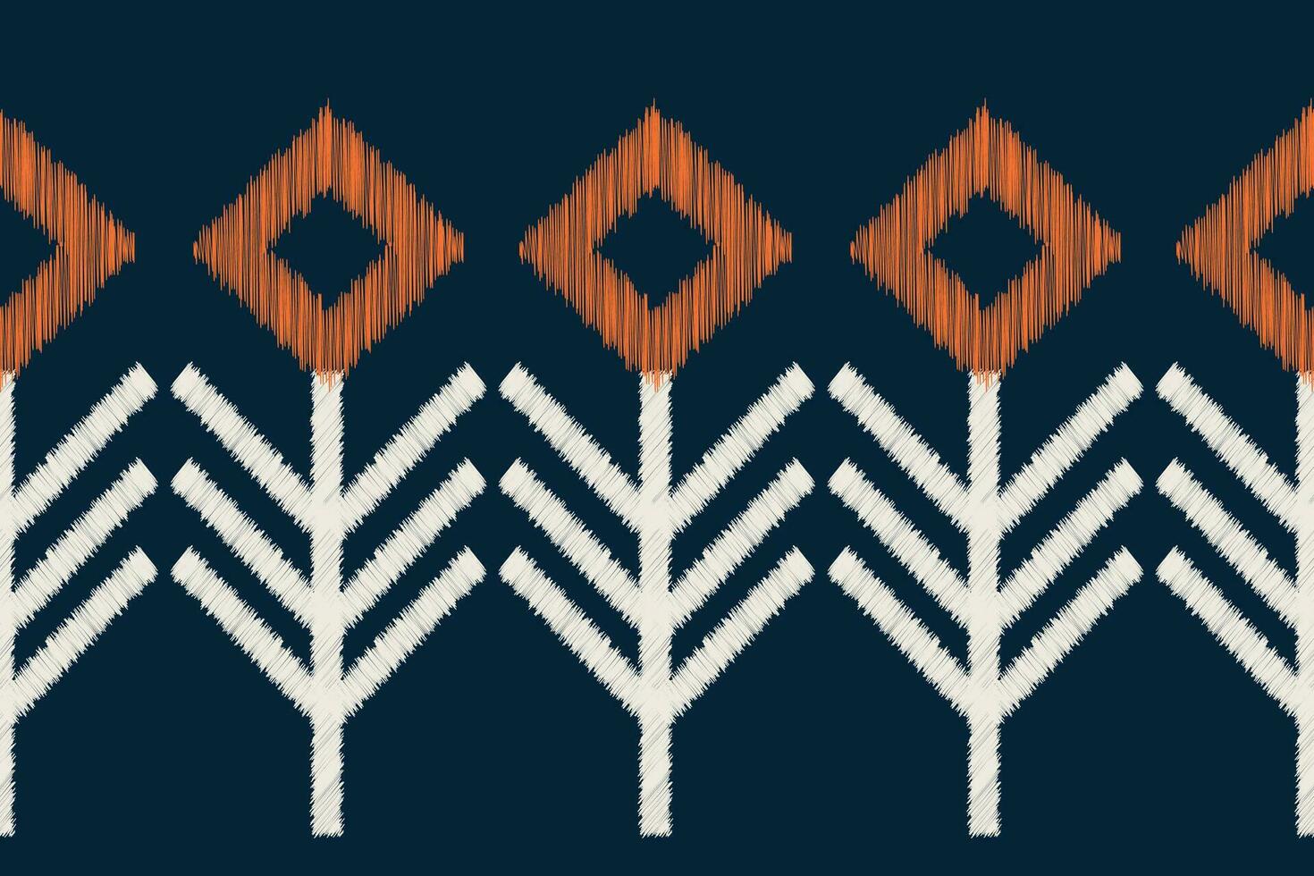 etnisk ikat tyg mönster geometrisk stil.afrikansk ikat broderi etnisk orientalisk mönster blå bakgrund. abstrakt, vektor, illustration.texture, kläder, ram, dekoration, motiv. vektor