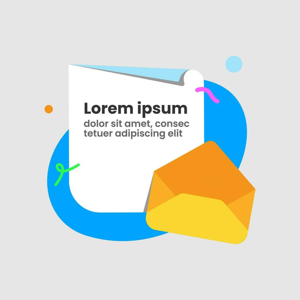 Gruß Botschaft Pop oben ui Vorlage Konzept Illustration eben Design Vektor. modern Grafik Element zum Landung Buchseite, Infografik, Symbol vektor