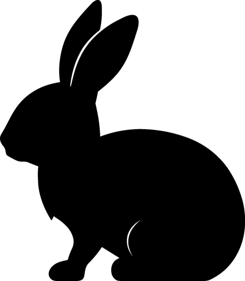 Kaninchen Silhouetten auf Weiß Hintergrund. Vektor Illustration. isoliert Kaninchen. ai generiert Illustration.