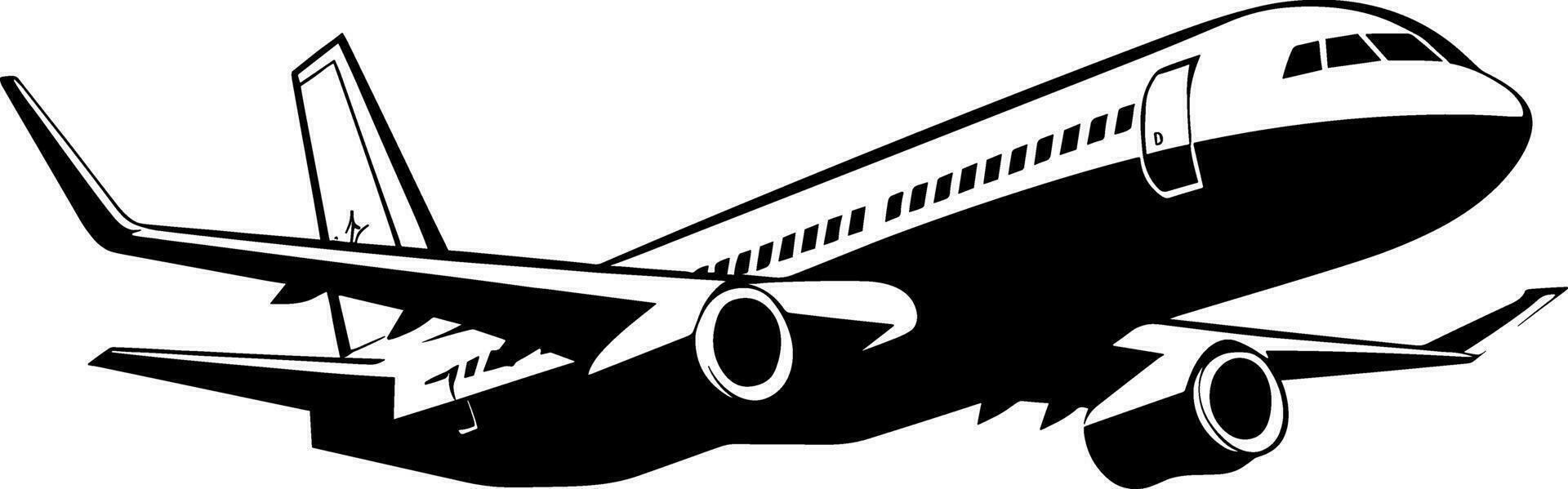 Flugzeug Symbol Vektor, solide Illustration, Piktogramm isoliert auf Weiß Hintergrund. Farbe editierbar. ai generiert Illustration. vektor