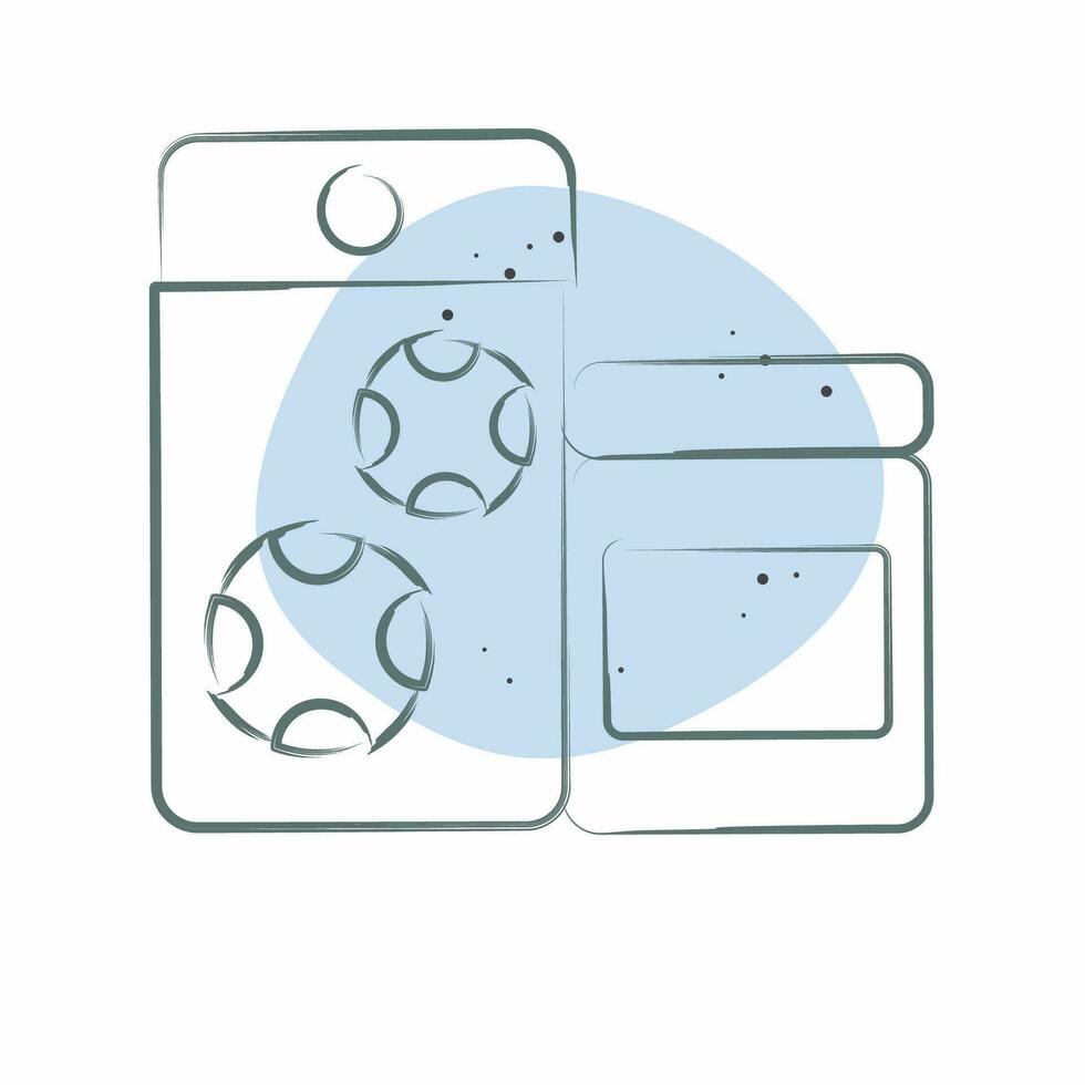 ikon backpacking mat. relaterad till backpacker symbol. Färg fläck stil. enkel design redigerbar. enkel illustration vektor