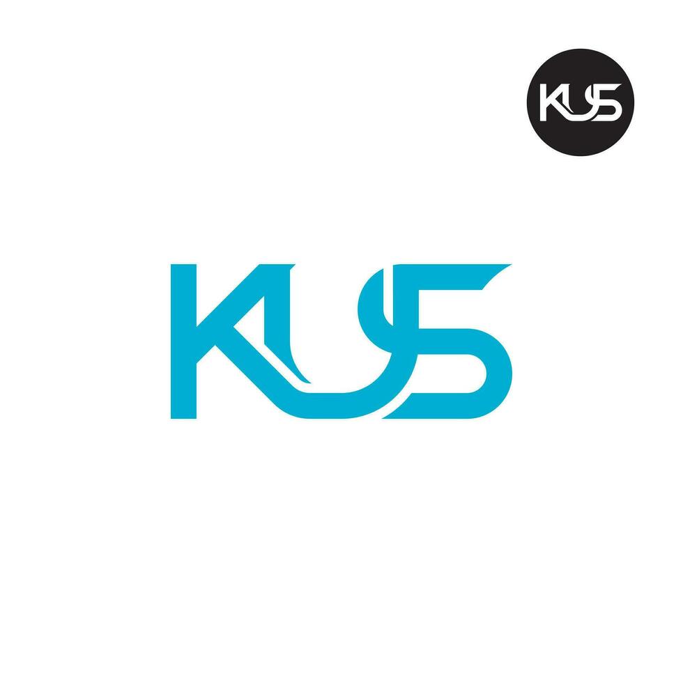 Brief kus Monogramm Logo Design vektor