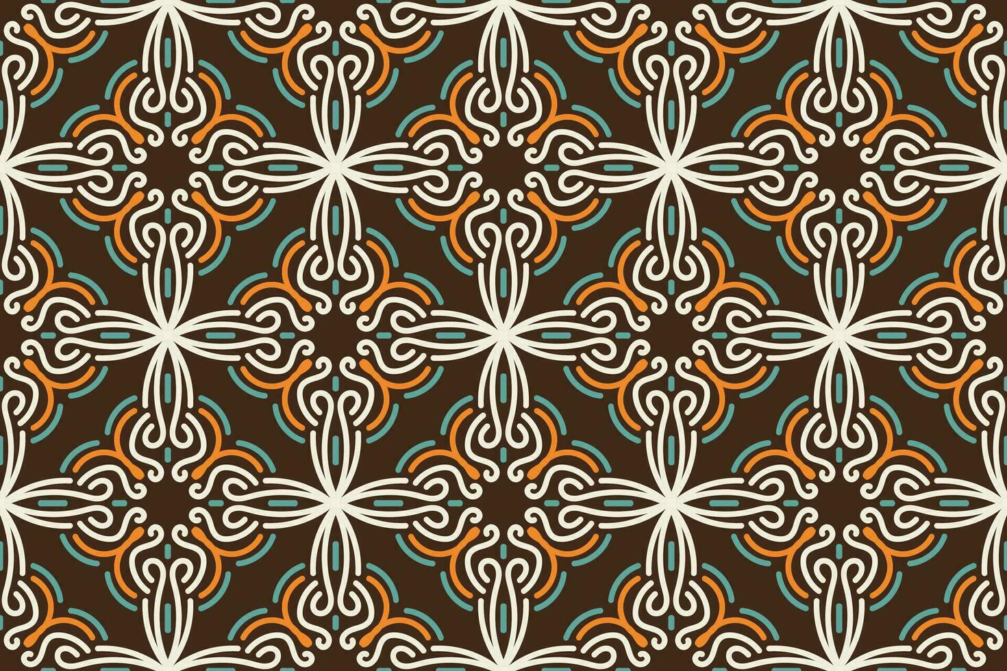 nahtlos geometrisch Muster mit Blumen- Elemente auf Weiß Hintergrund. Jahrgang Vektor abstrakt Design. dekorativ Gitter im Arabisch Stil. Hintergrund zum Textil, Stoff und Verpackung.