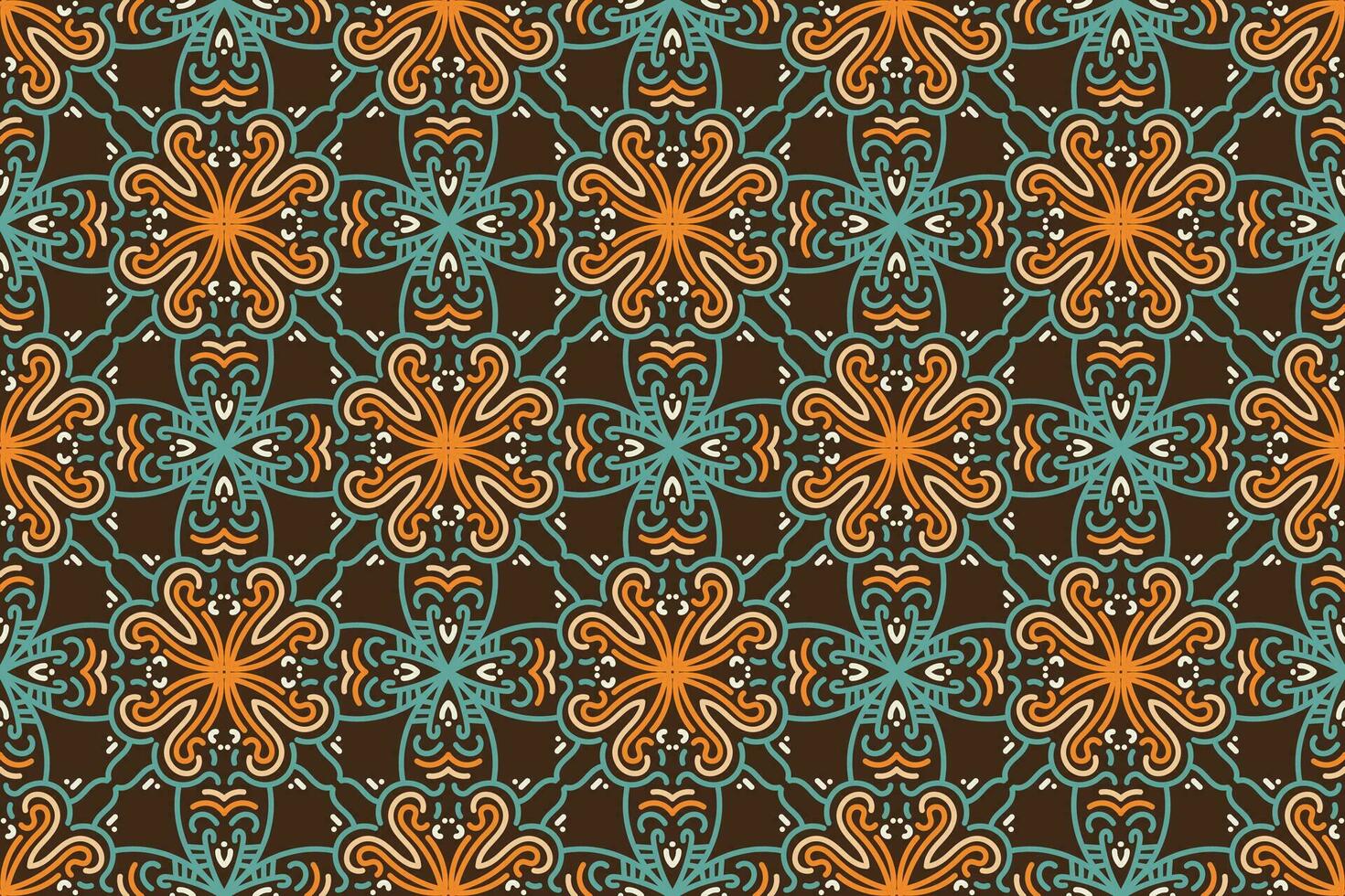 nahtlos geometrisch Muster mit Blumen- Elemente auf Weiß Hintergrund. Jahrgang Vektor abstrakt Design. dekorativ Gitter im Arabisch Stil. Hintergrund zum Textil, Stoff und Verpackung.