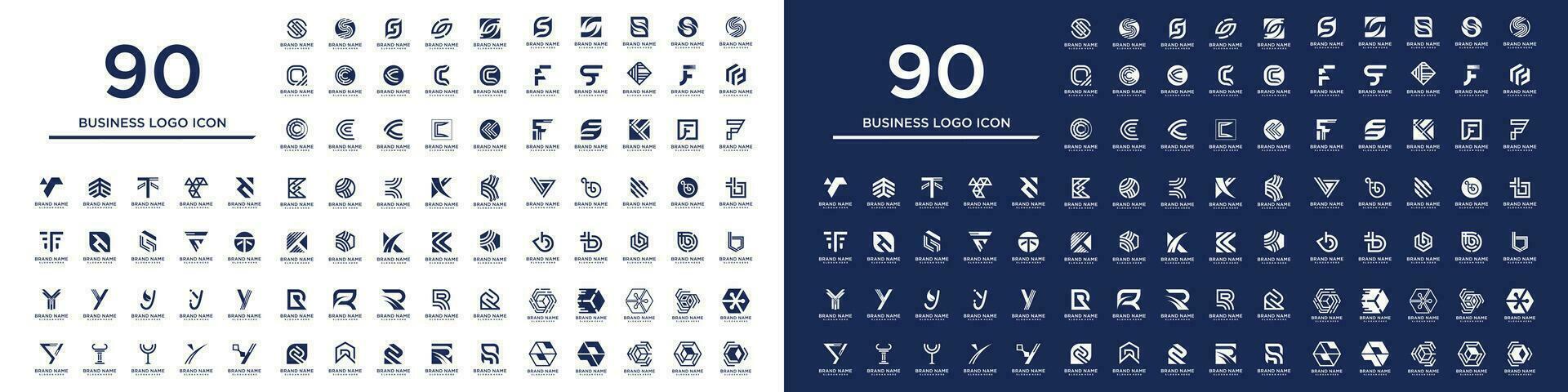 uppsättning av samling 90 företags- företag design element vektor ikon aning med kreativ begrepp stil
