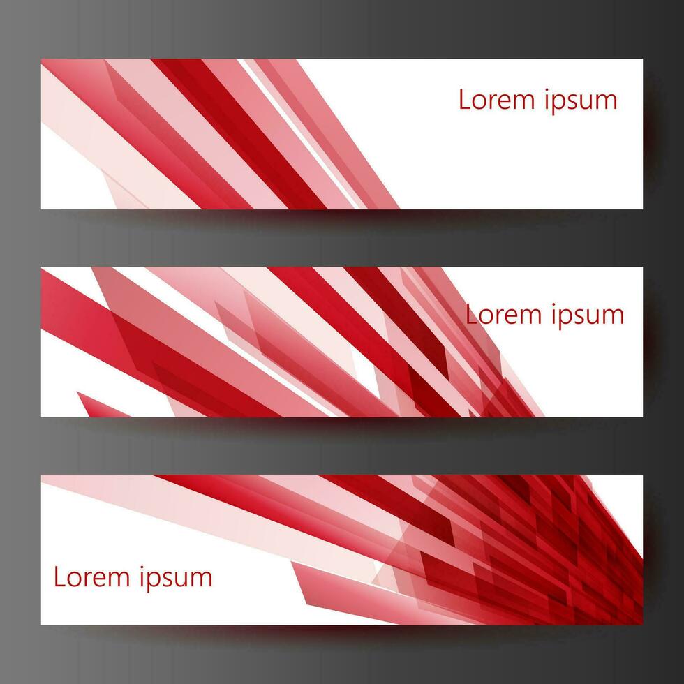 Banner oder Startseite Design, schön rot Farbe Vektor Header Designs