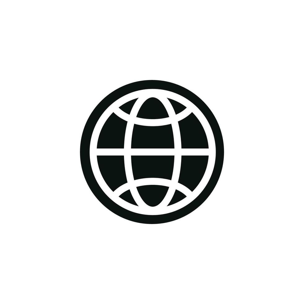 Internet Symbol isoliert auf Weiß Hintergrund. Globus Symbol vektor