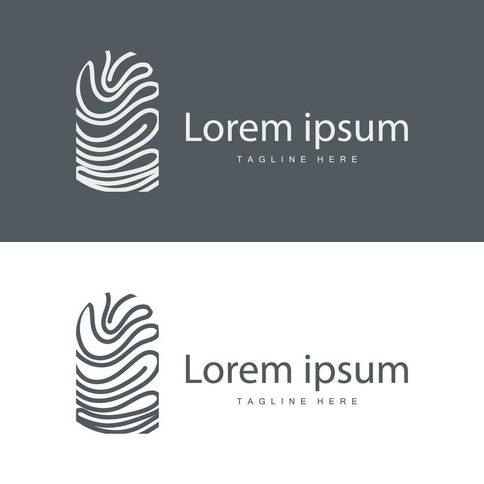 enkel och elegant modern identitet fingeravtryck logotyp teknologi design för företag branding vektor