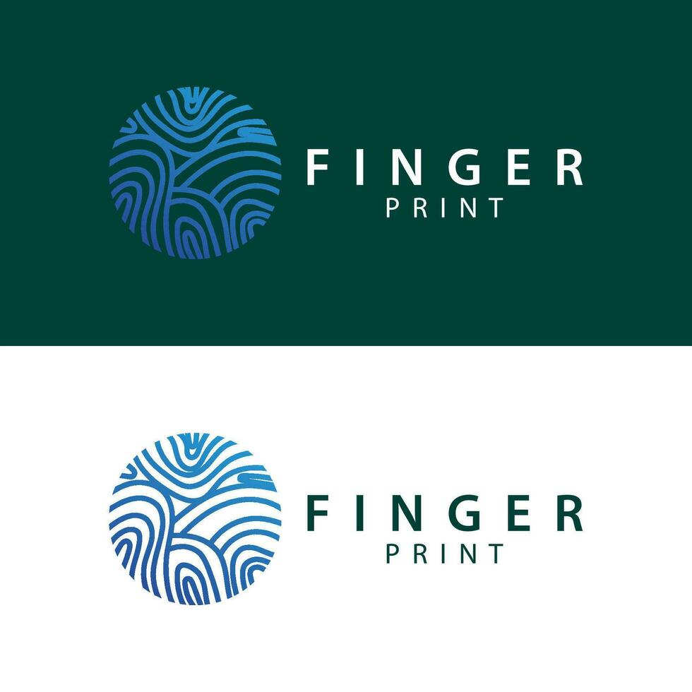 einfach und elegant modern Identität Fingerabdruck Logo Technologie Design zum Geschäft branding vektor