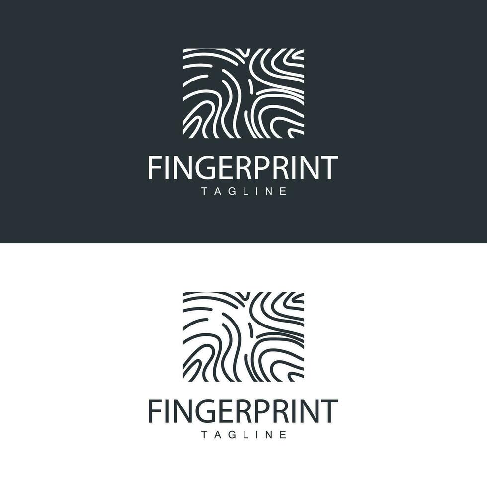 enkel och elegant modern identitet fingeravtryck logotyp teknologi design för företag branding vektor