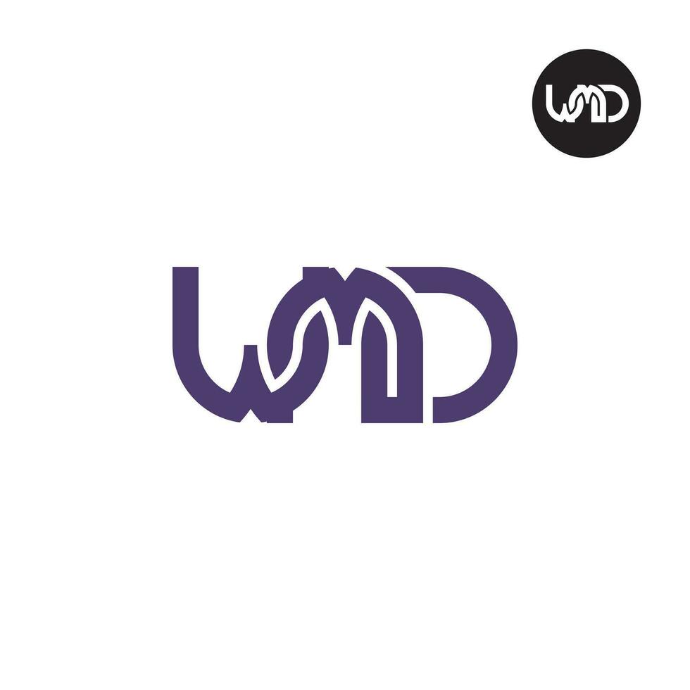 brev wmd monogram logotyp design vektor