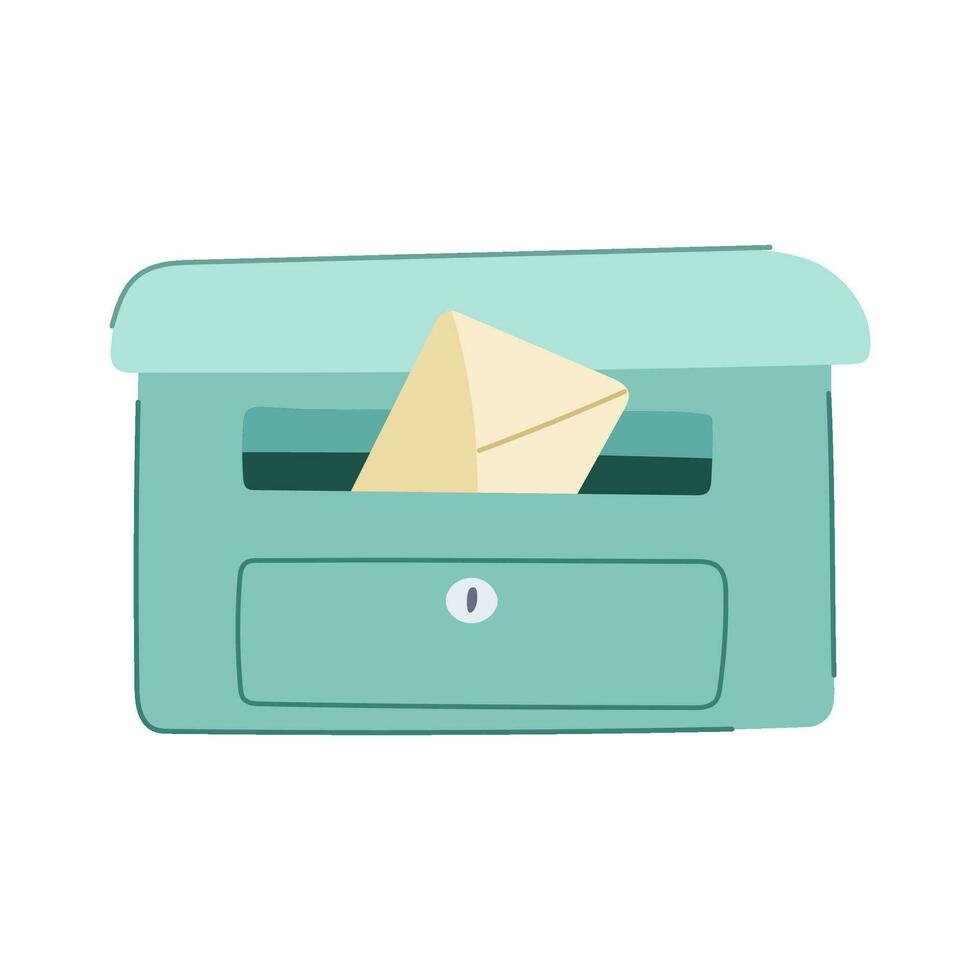 Box Mailbox Brief Cartoon-Vektor-Illustration vektor