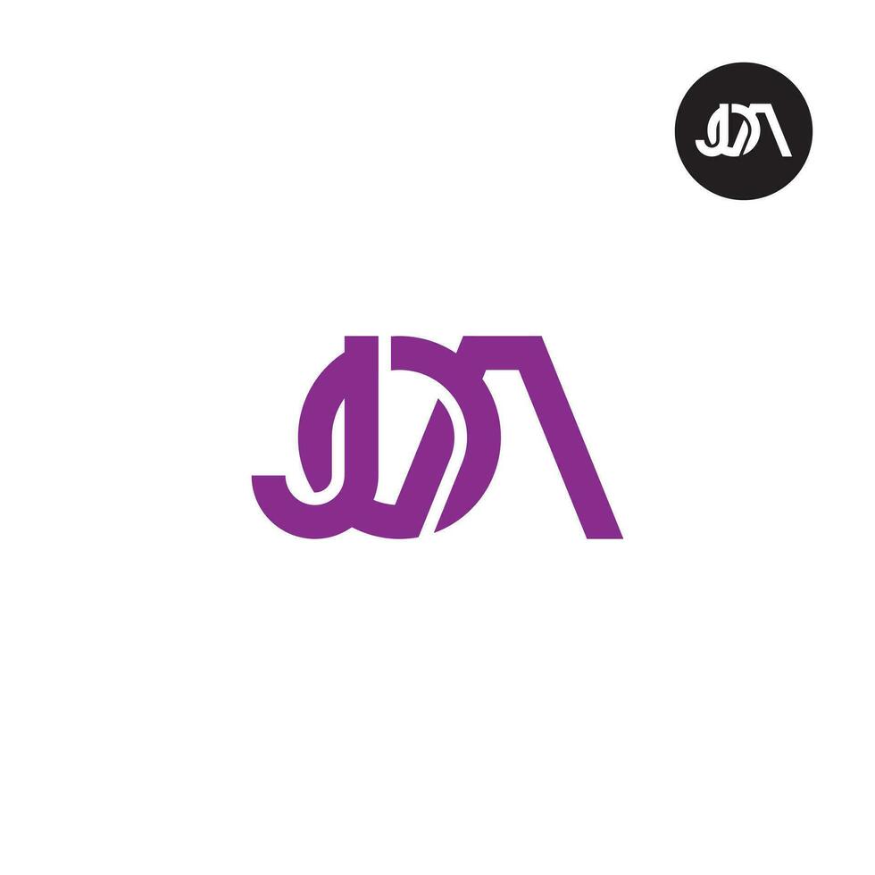 Brief Joa Monogramm Logo Design vektor