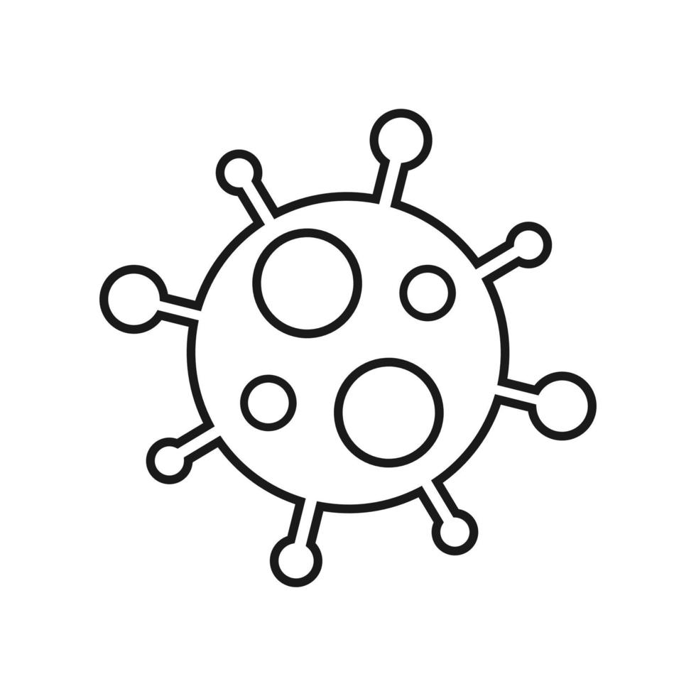vereinfachtes Coronavirus-Symbol. Apotheke und Gesundheitswesen. vektor