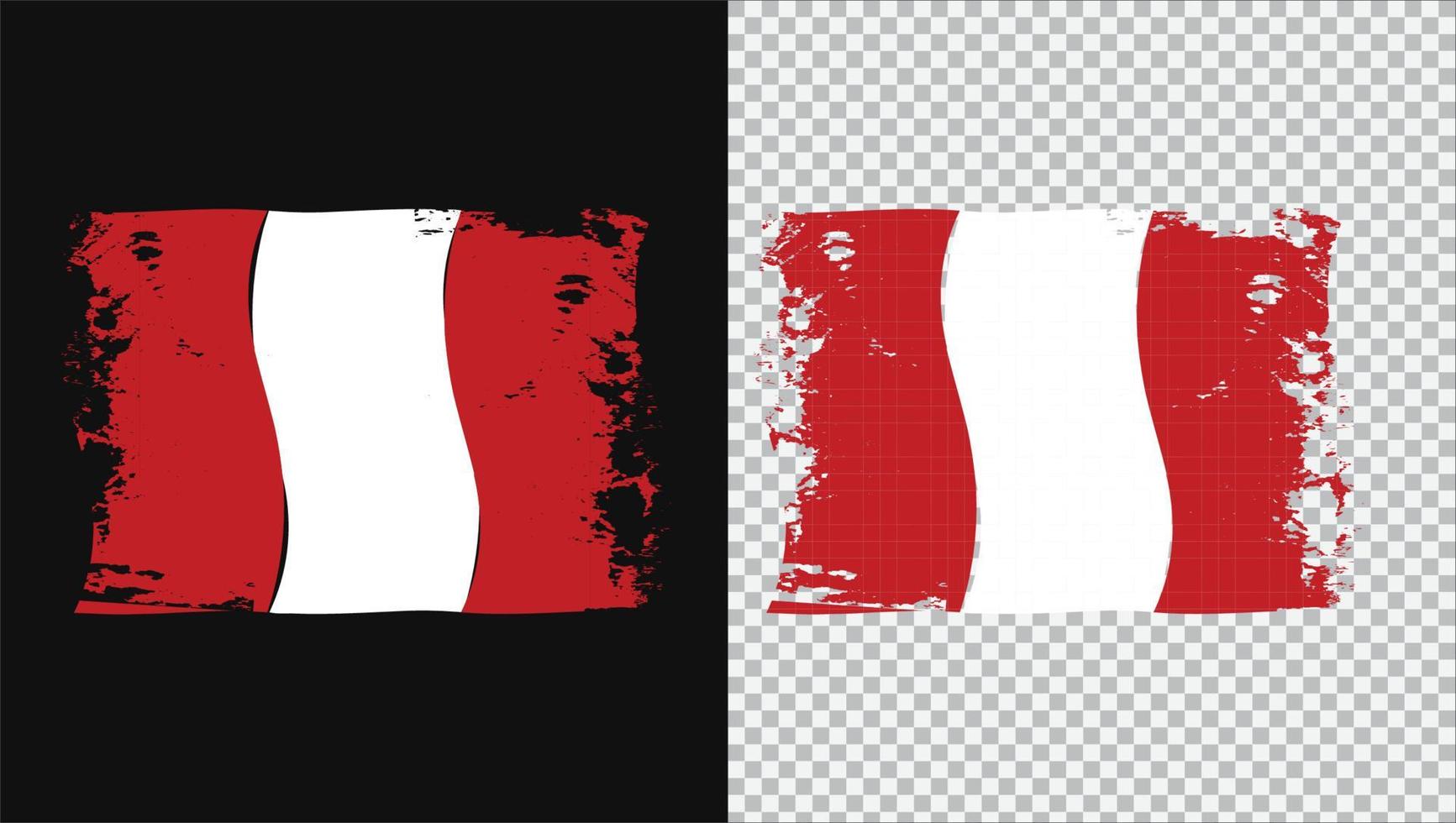 peru flagge transparenter aquarell gemalter pinsel vektor