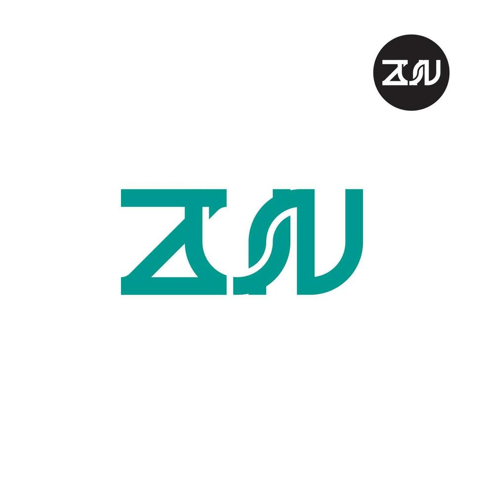 brev zun monogram logotyp design vektor