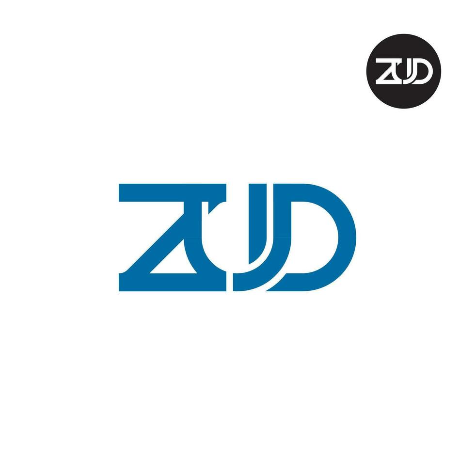 brev zud monogram logotyp design vektor