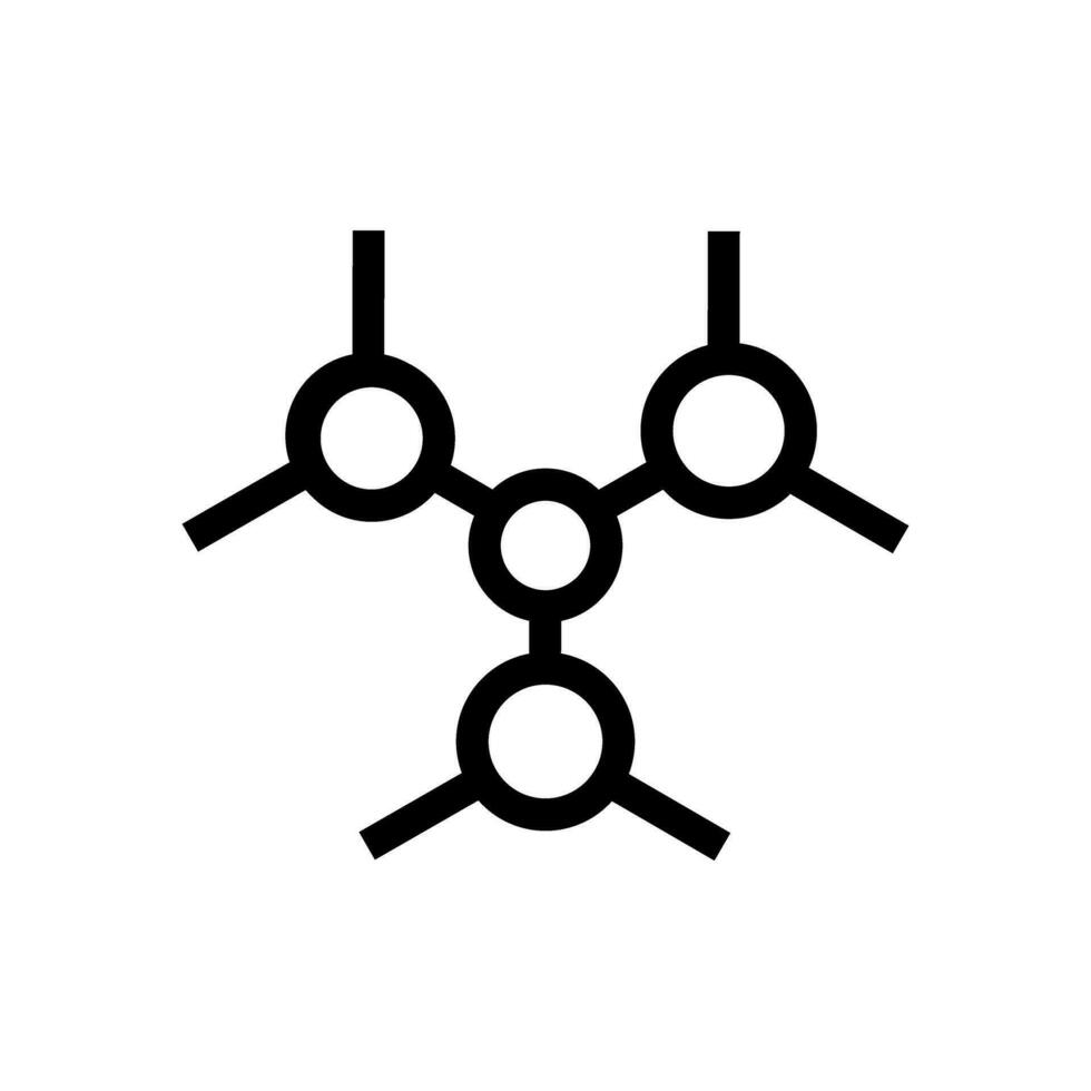 Molekül Symbol Vektor. Chemie Illustration unterzeichnen. wissenschaftlich Symbol. chemisch Fesseln Logo. vektor