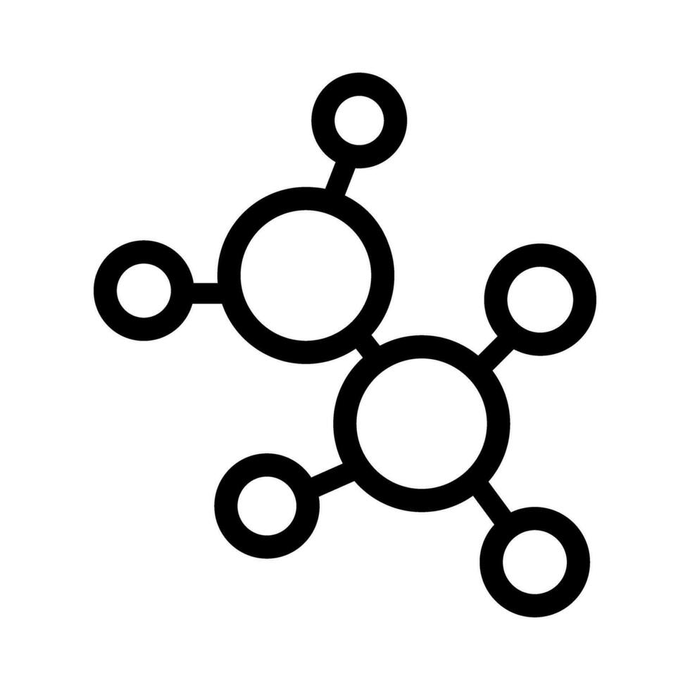 Molekül Symbol Vektor. Chemie Illustration unterzeichnen. wissenschaftlich Symbol. chemisch Fesseln Logo. vektor