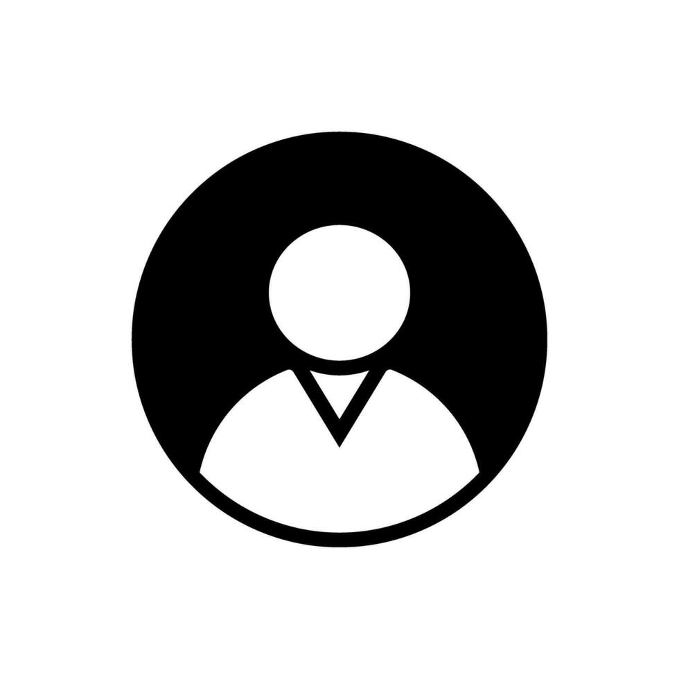 avatar ikon vektor. användare illustration tecken konto symbol. personlig område logotyp. vektor
