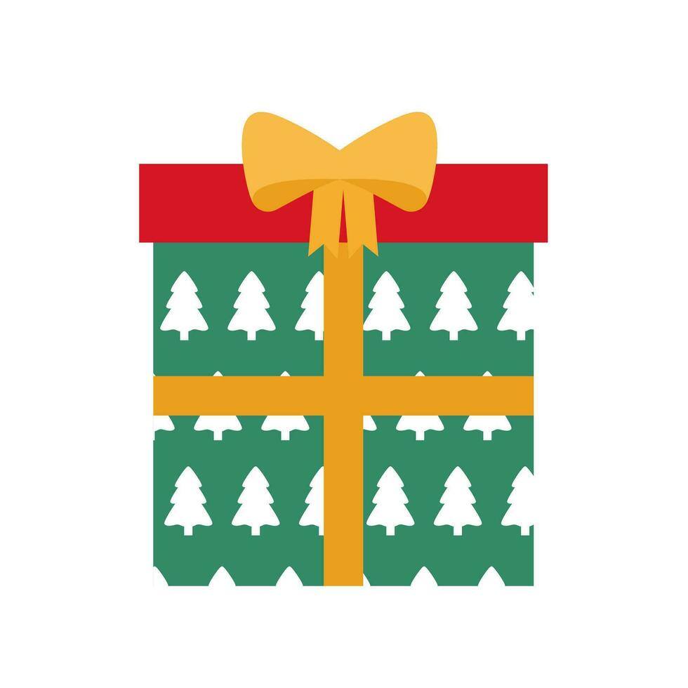 jul presenterar ikon vektor. jul låda illustration tecken. jul gåva symbol. jul logotyp. vektor