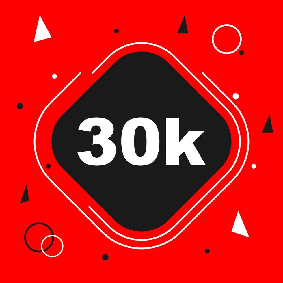 30 000 följare tack bakgrund vektor