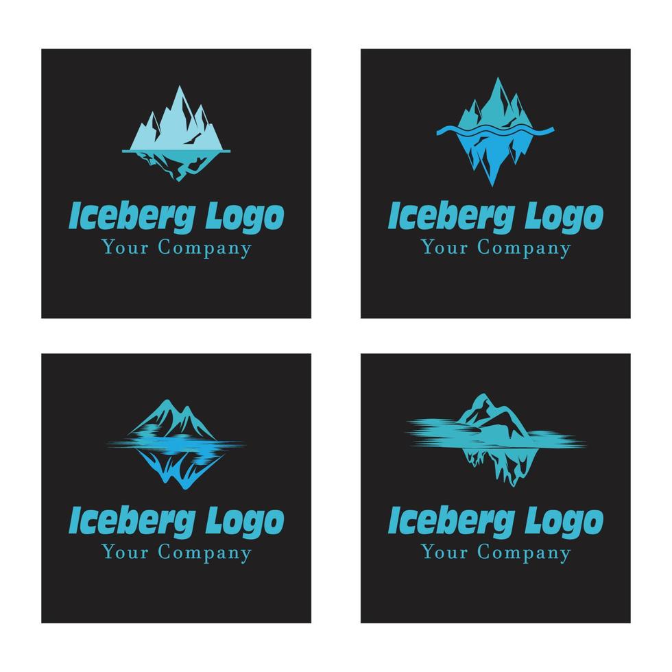 isberg logotyp mall vektor symbol natur