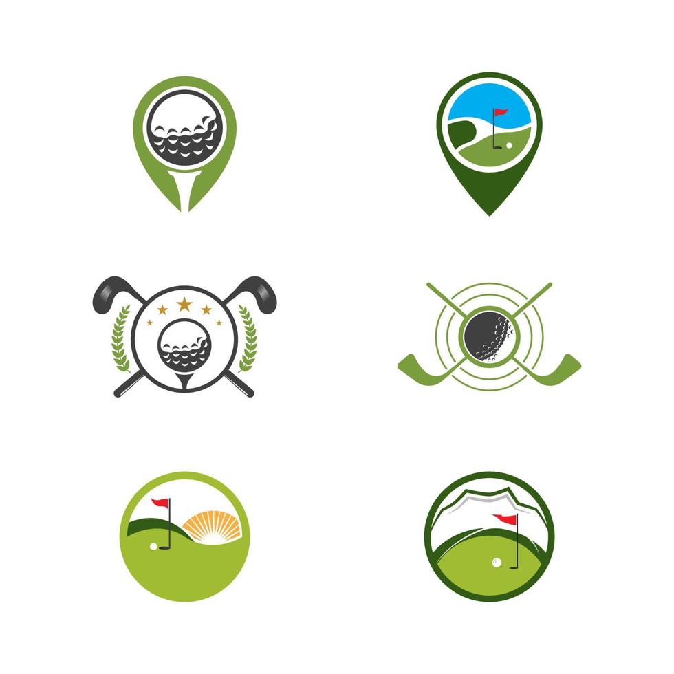 Golfsport Symbol Vorlage Vektor-Illustration vektor