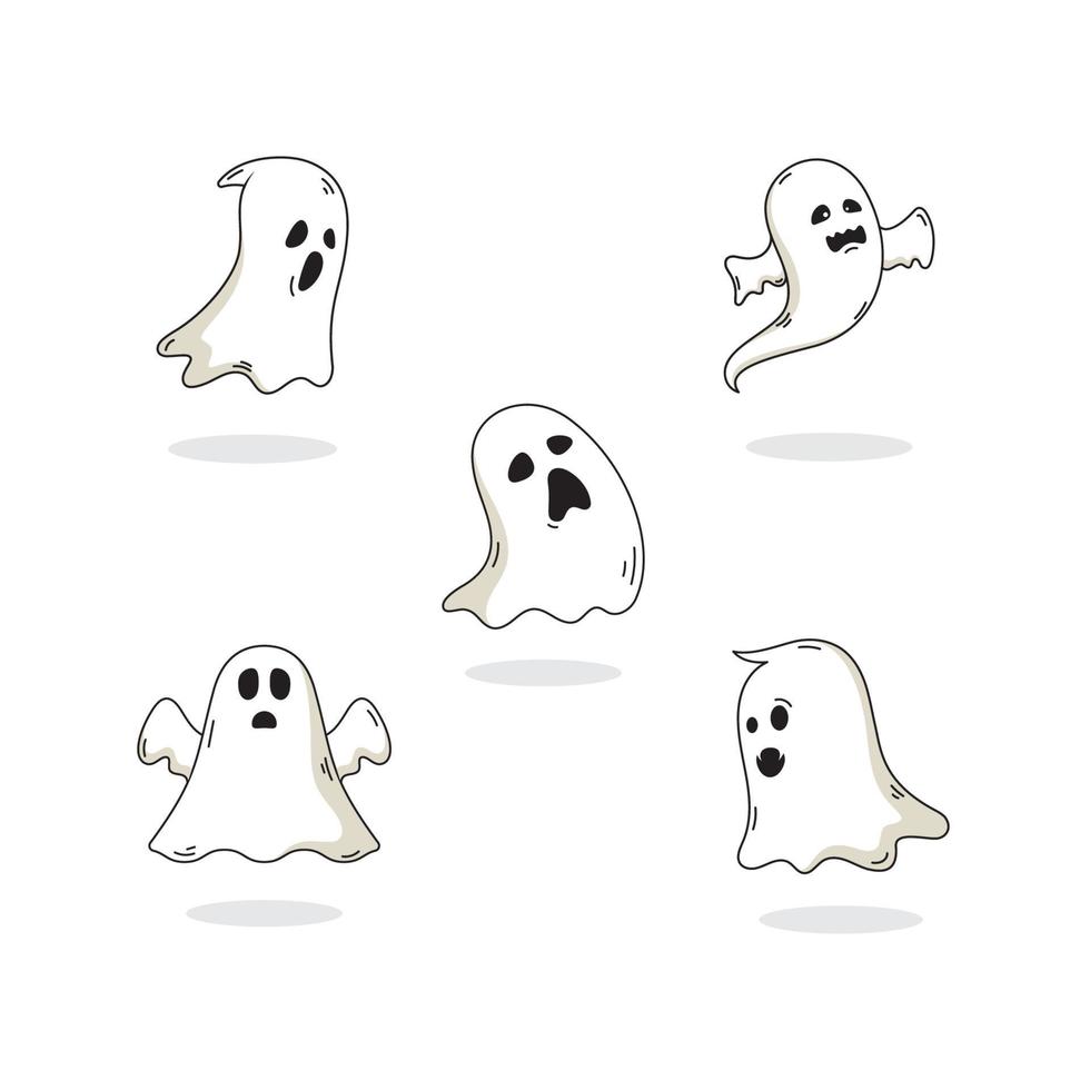 söt spök vektor ikon design illustration