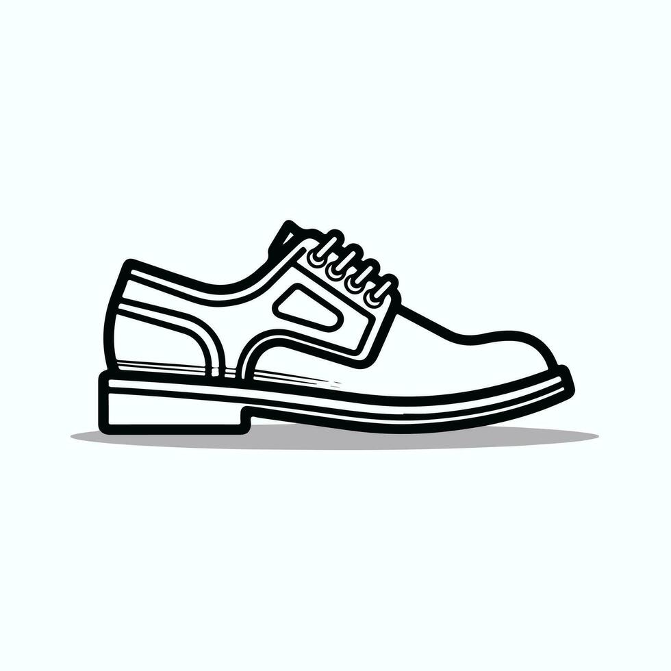 Mann Schuhe. Oxford Schuhe. Sport Laufen Schuhe. unisex Mode Symbol Illustration vektor