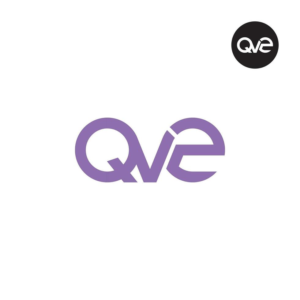 brev qv2 monogram logotyp design vektor