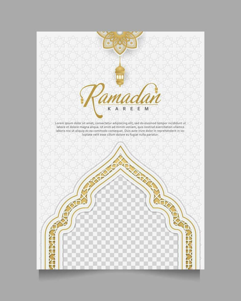 elegant Ramadan kareem Hintergrund, zum Poster, Rahmen Konzept, Flyer, Poster. vektor