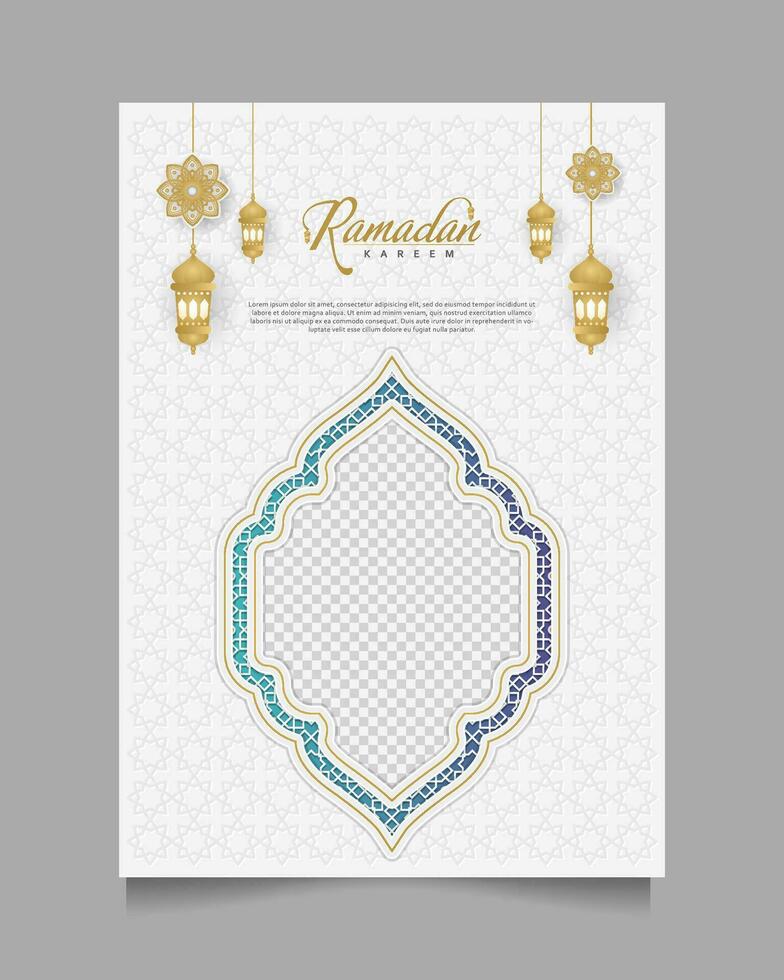 elegant Ramadan kareem Hintergrund, zum Poster, Rahmen Konzept, Flyer, Poster. vektor