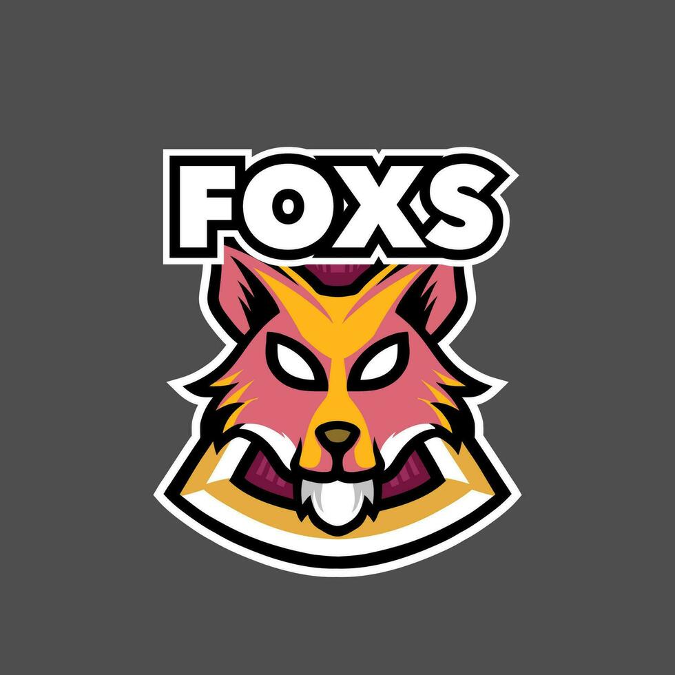 Fuchs Maskottchen Logo Sport Design Emblem Illustration vektor