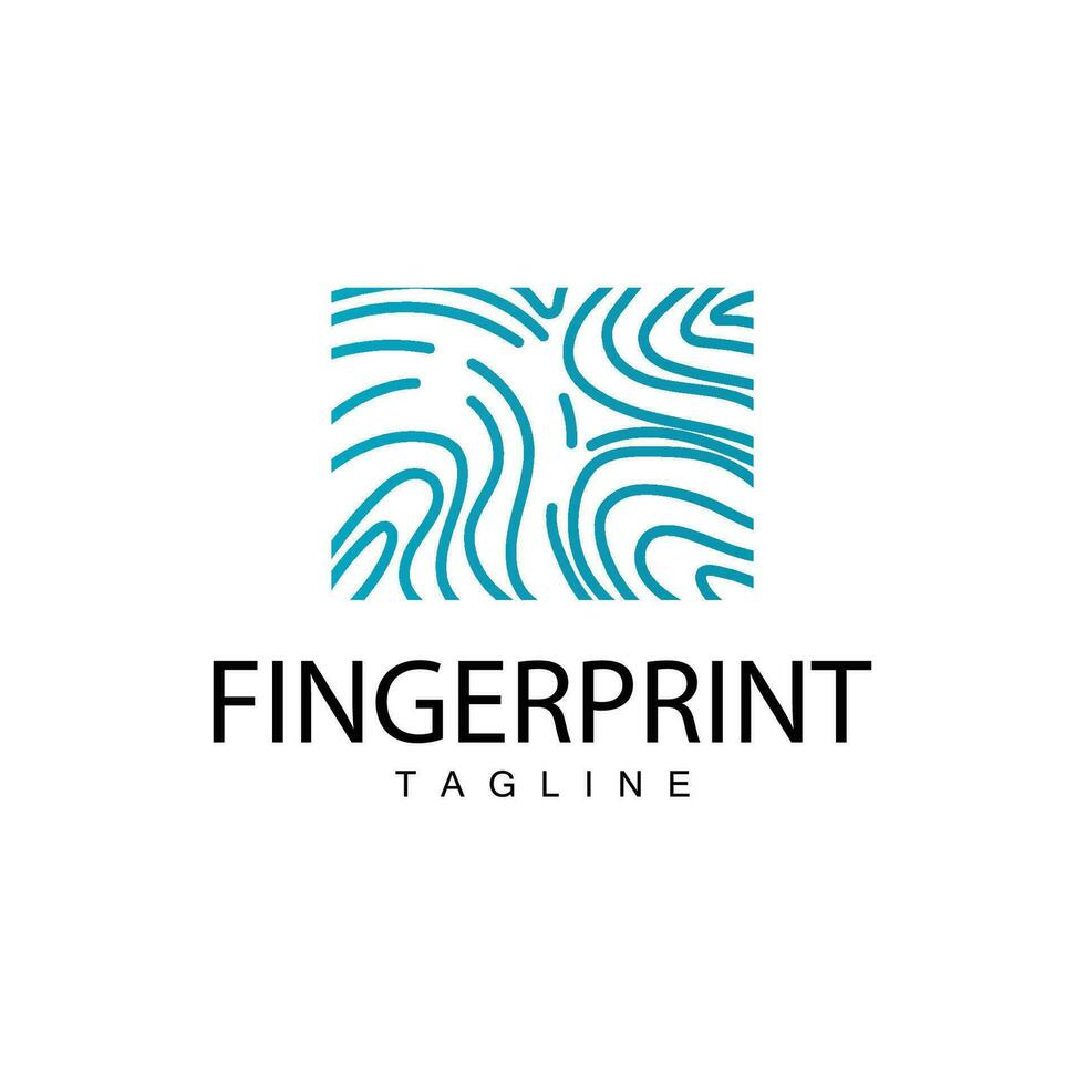 einfach und elegant modern Identität Fingerabdruck Logo Technologie Design zum Geschäft branding vektor