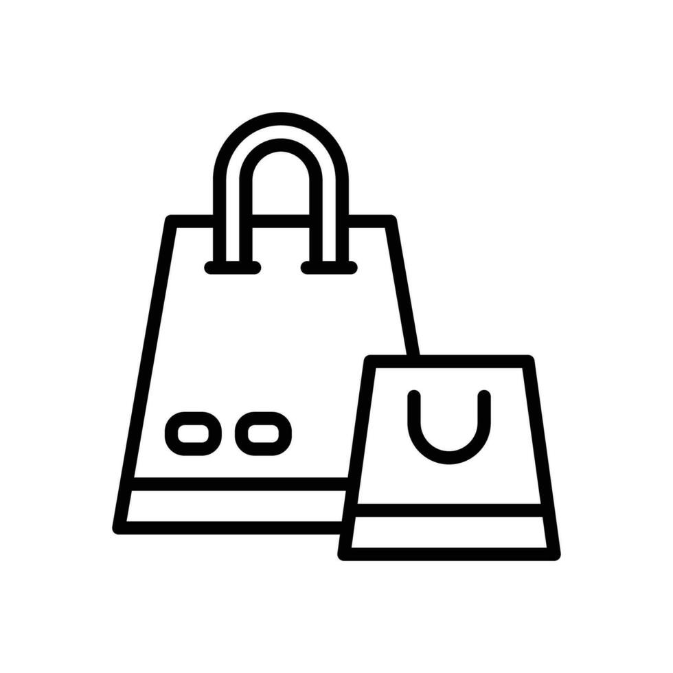 Einkaufen Tasche Symbol. Vektor Linie Symbol zum Ihre Webseite, Handy, Mobiltelefon, Präsentation, und Logo Design.