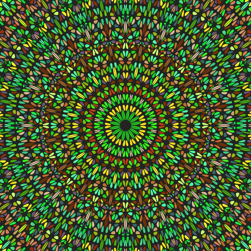 orientalisch dynamisch geometrisch gebogen Stein Mosaik Muster Mandala Hintergrund - - psychedelisch hypnotisch kreisförmig Vektor Design von bunt Steine