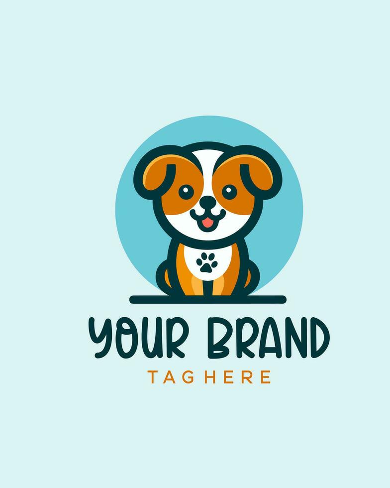 spielerisch Haustier Logo. einfach noch elegant, diese Design erfasst das Wesen von Freude und Gesellschaft, Herstellung es perfekt zum Haustier verbunden Unternehmen suchen ein herrlich Identität. vektor