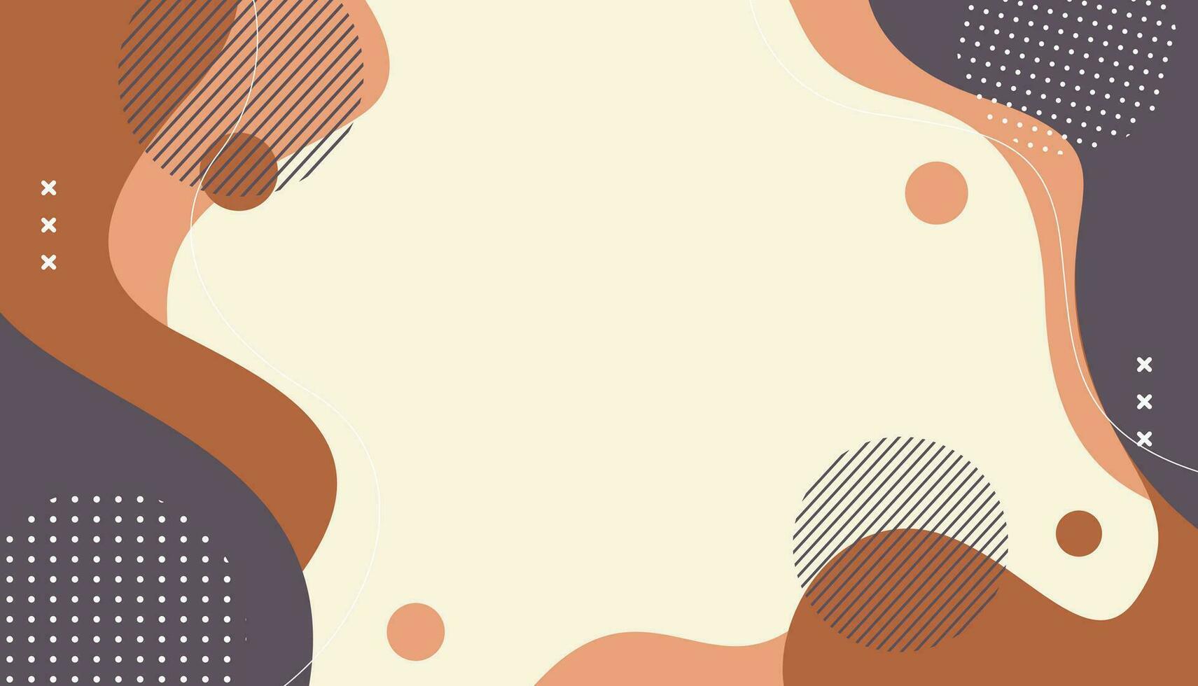 abstrakt bakgrund minimalistisk, hand dragen med geometrisk och organisk former i annorlunda nyanser av brun. enkel trendig platt vektor illustration, fri vektor fri vektor