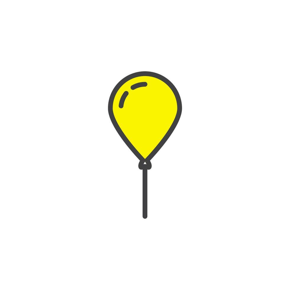 Ballon Symbol. Zeichen zum Handy, Mobiltelefon Konzept und Netz Design. Gliederung Vektor Symbol. Symbol, Logo Illustration. Vektor Grafik