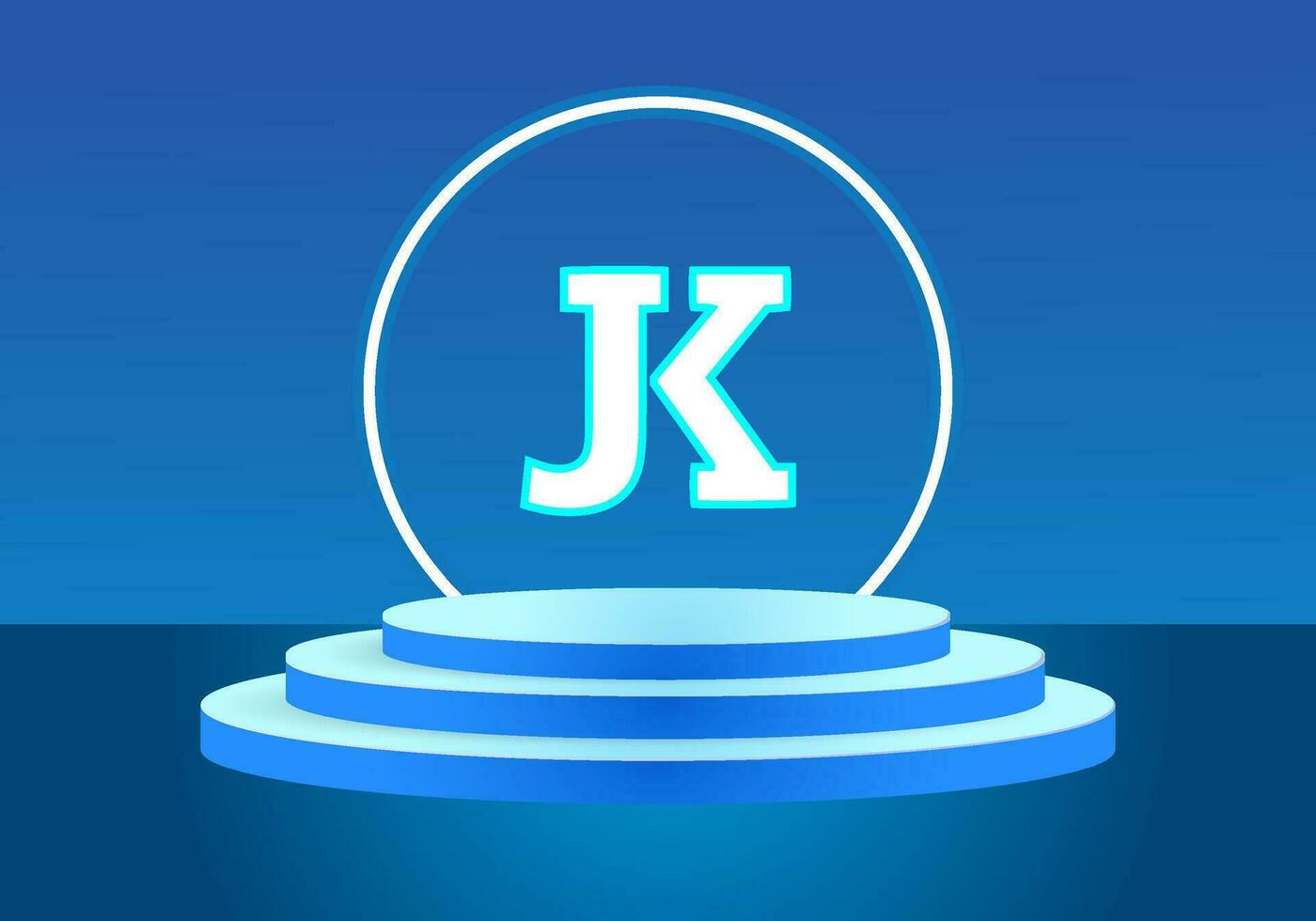 Brief jk Blau Logo unterzeichnen. Vektor Logo Design zum Geschäft.