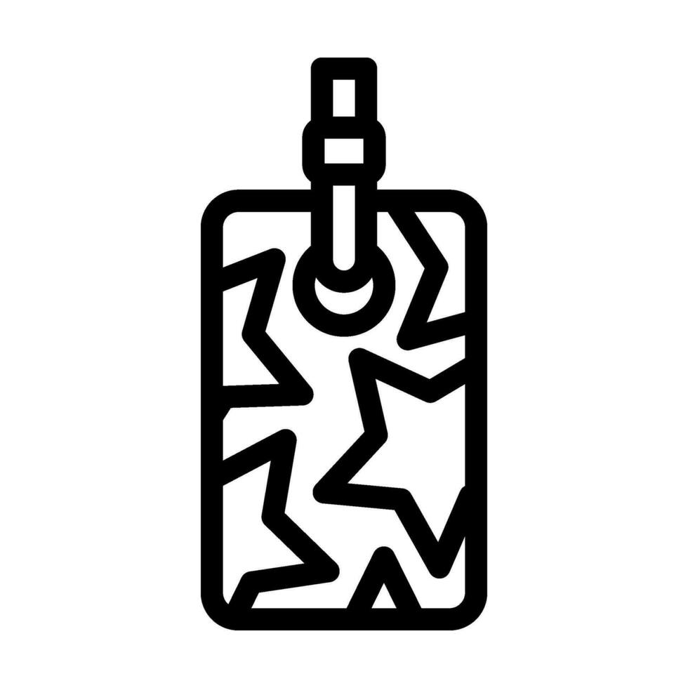 Lesezeichen aufführen Linie Symbol Vektor Illustration