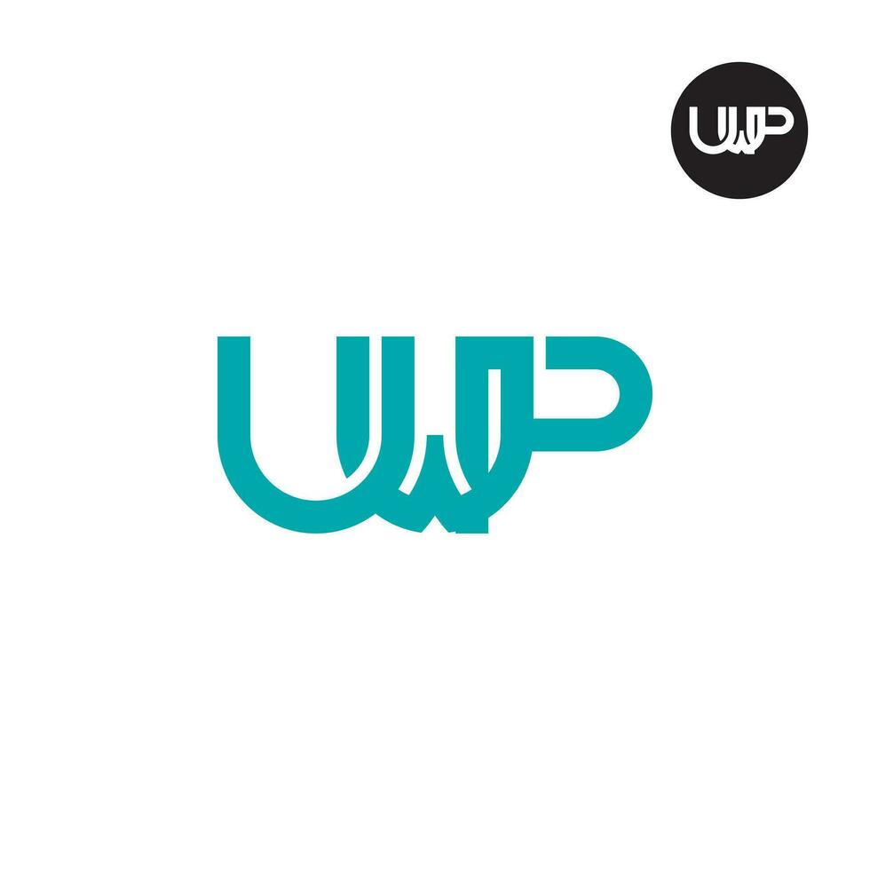 Brief uwp Monogramm Logo Design vektor