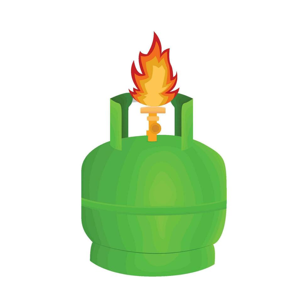 Gas lpg mit Feuer Illustration vektor