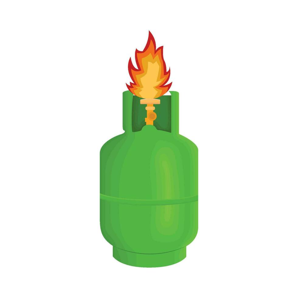 Gas lpg mit Feuer Illustration vektor