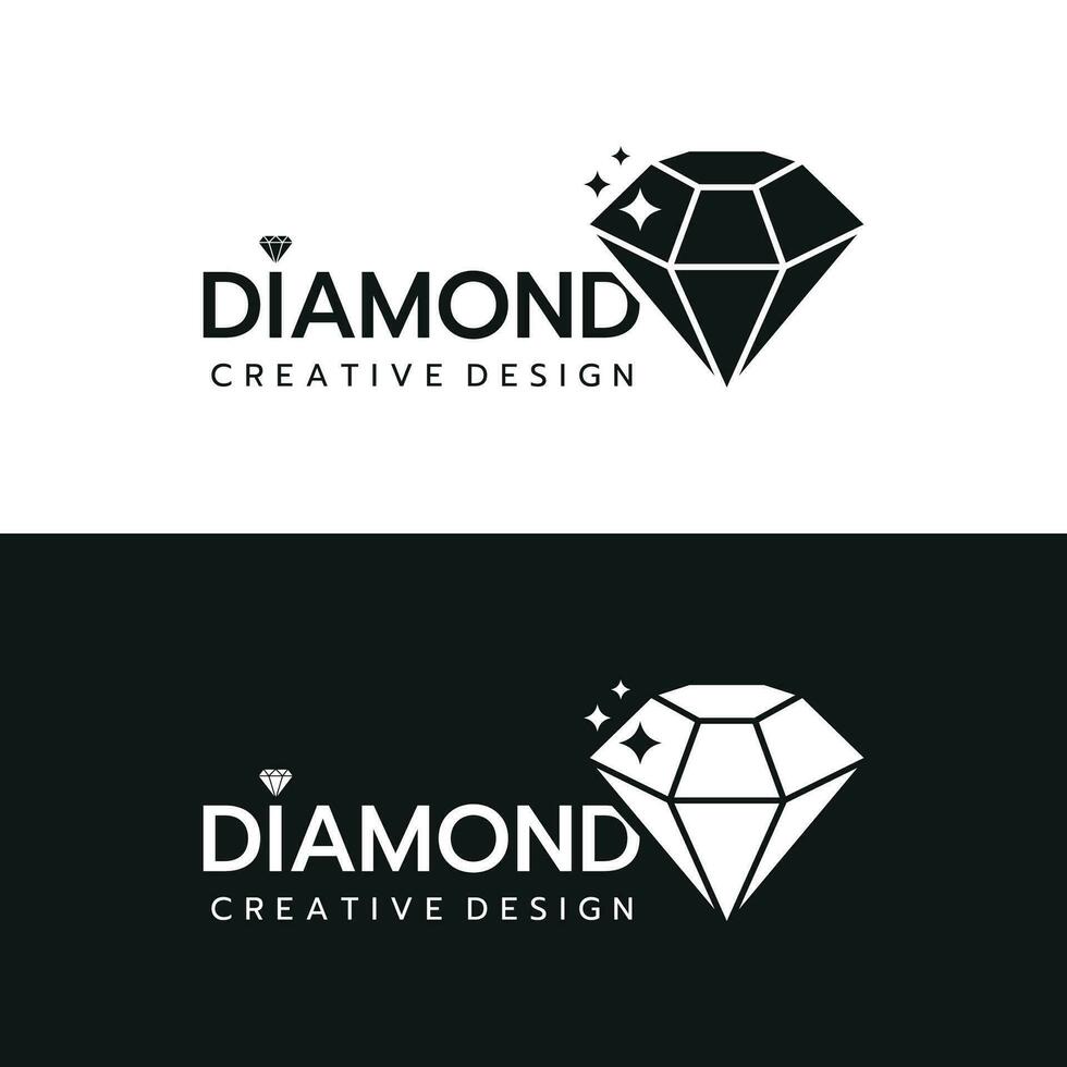 schön Diamant Schmuck Logo Symbol isoliert Vorlage Vektor Illustration