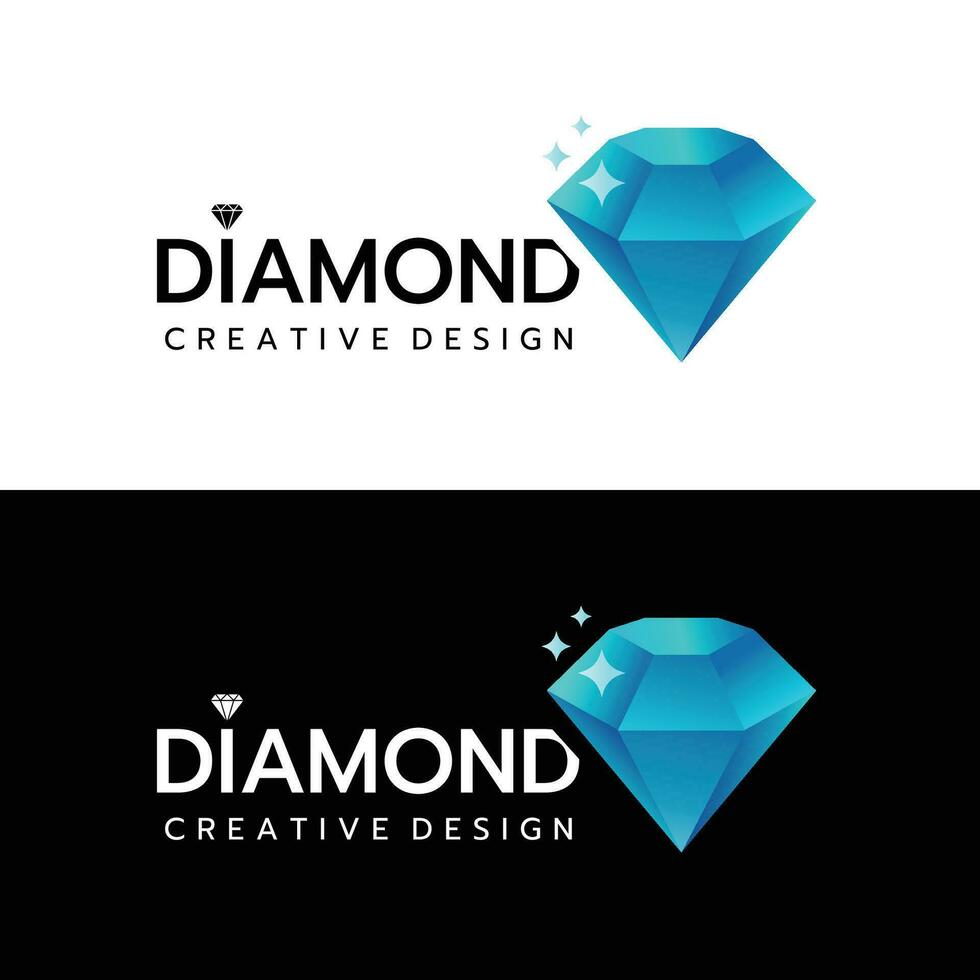 schön Diamant Schmuck Logo Symbol isoliert Vorlage Vektor Illustration