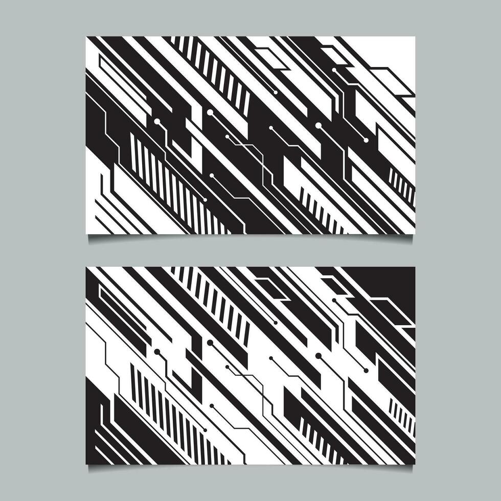 Cyberpunk Stil schwarz und Weiß abstrakt Technologie Banner Design vektor