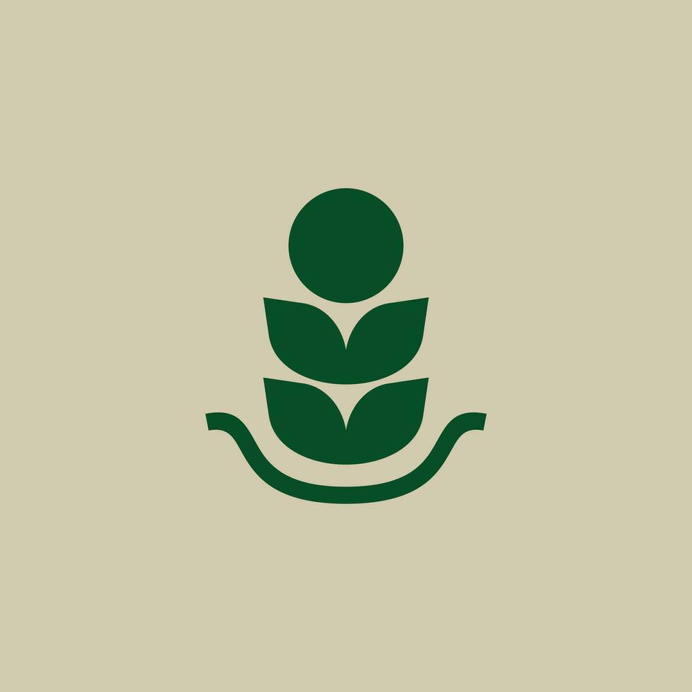natur blad logotyp ikon design mall vektor