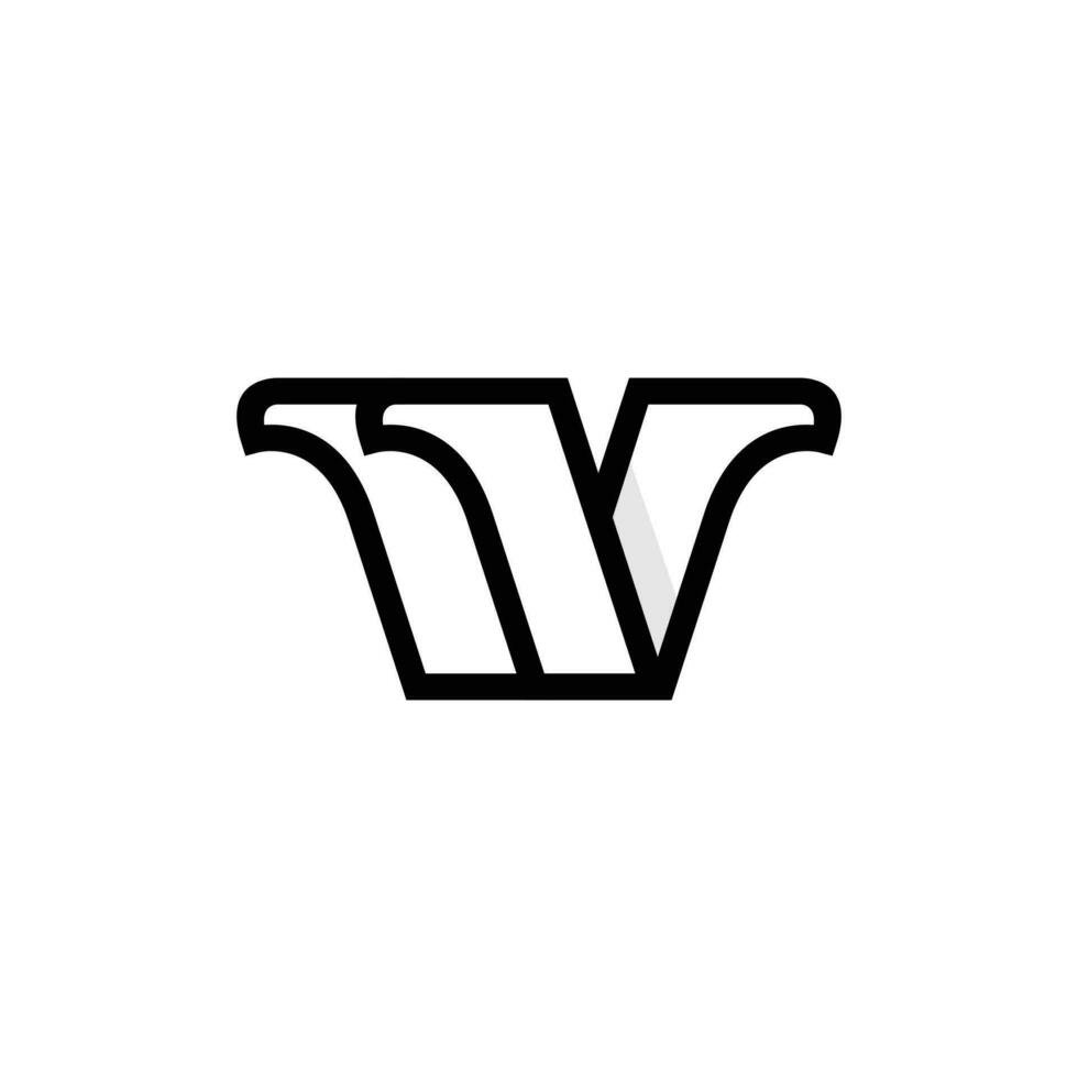 abstrakt Brief w Initiale Logo Vorlage vektor